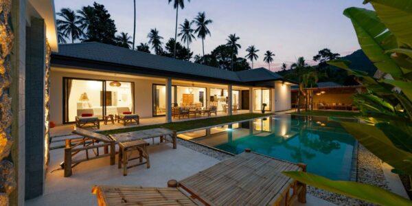 New Balinese 3 Bedroom Garden Villas in Mae Nam, Koh Samui – For Sale