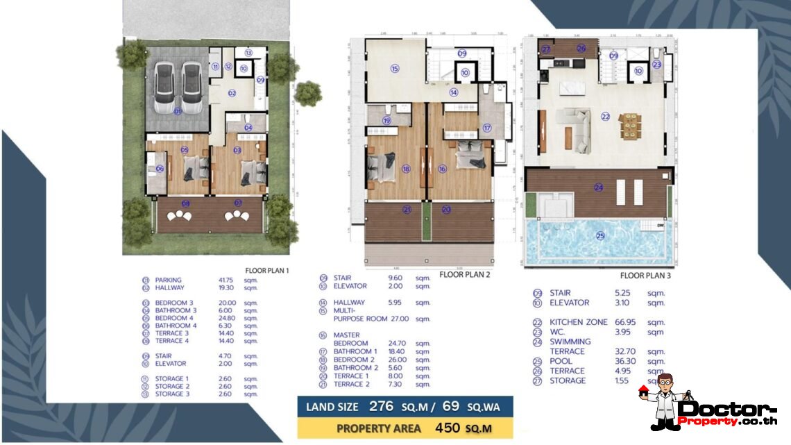 New 5 Bedroom with Seaview Villa near Fisherman’s Village in Bophut, Koh Samui – For Sale