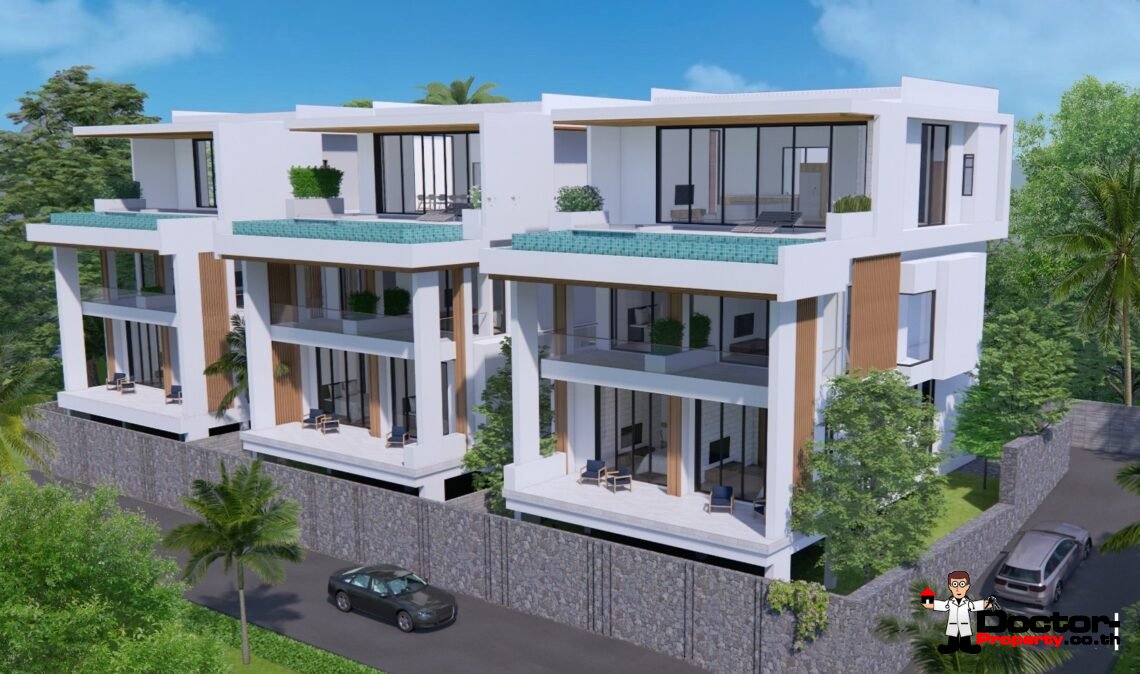 New 5 Bedroom with Seaview Villa near Fisherman’s Village in Bophut, Koh Samui – For Sale