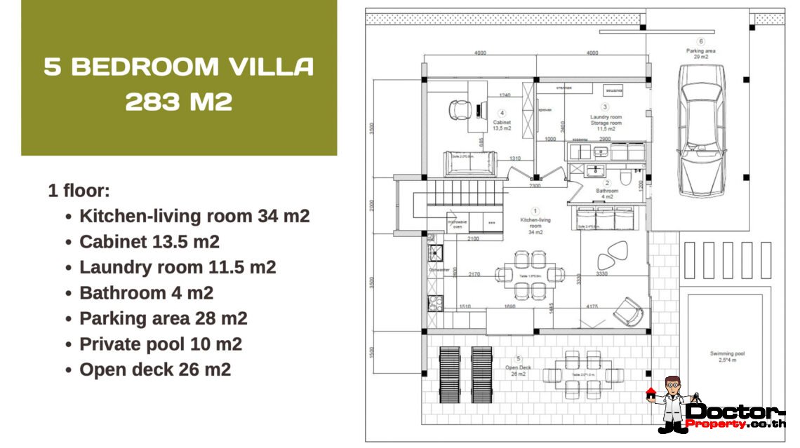 New 3 and 5 Bedroom Pool Villa in Mae Nam, Koh Samui – For Sale