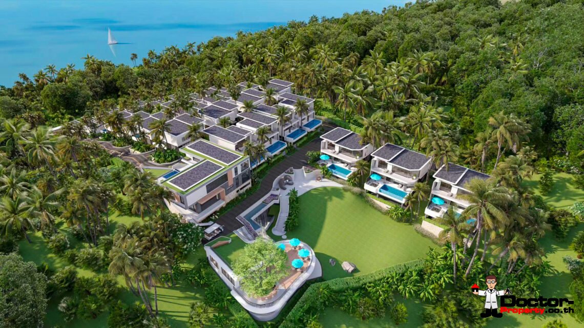 New 2-3 Bedroom Pool Villa with Sea View in Chaweng, Koh Samui – For Sale