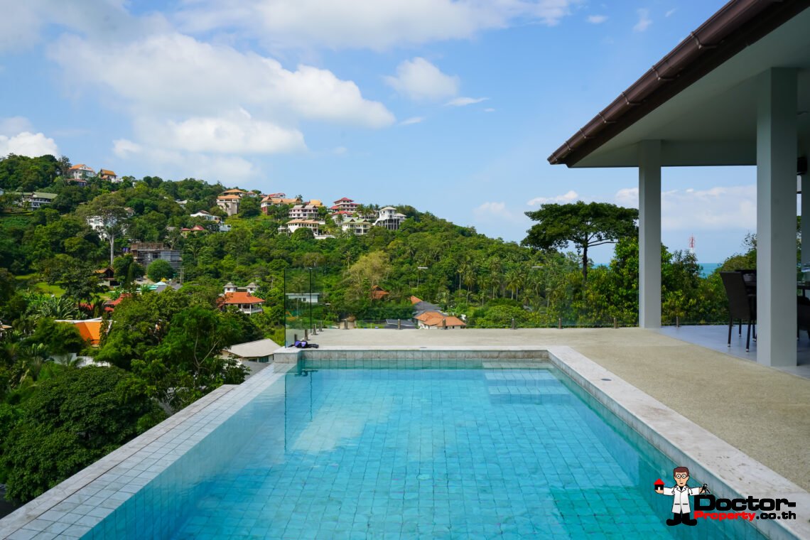 3 Bed Pool Villa with Partial Sea View – Bang Por, Koh Samui – For Sale