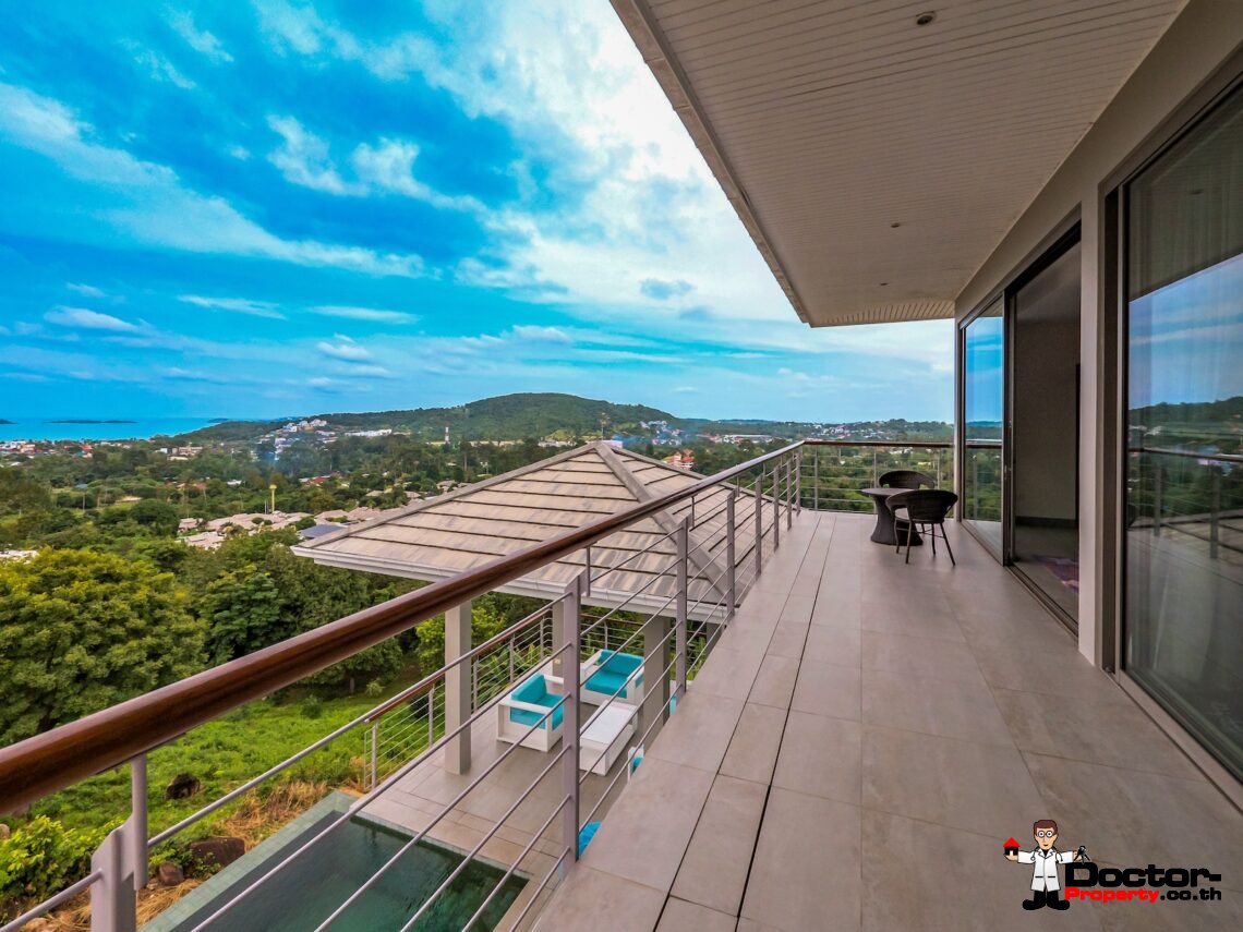 4 Bedroom Sea View Pool Villa in Bo Phut, Koh Samui – For Sale