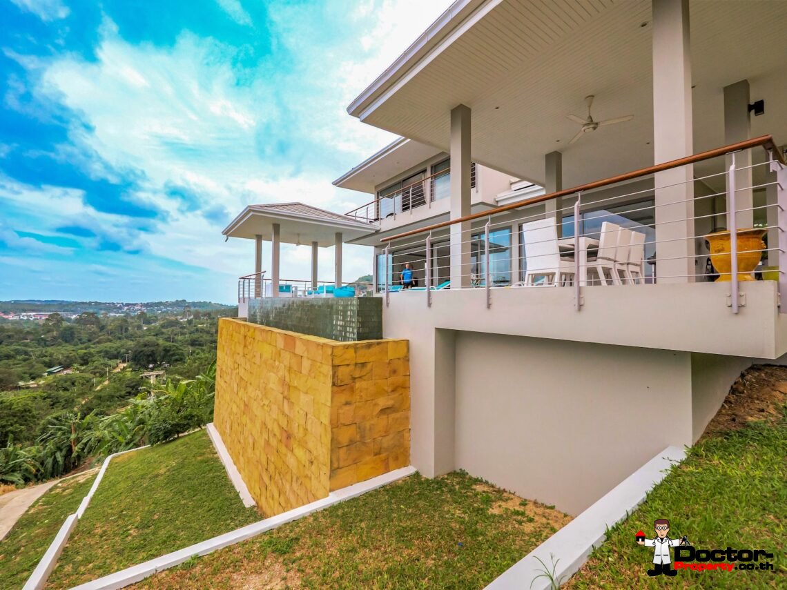 4 Bedroom Sea View Pool Villa in Bo Phut, Koh Samui – For Sale