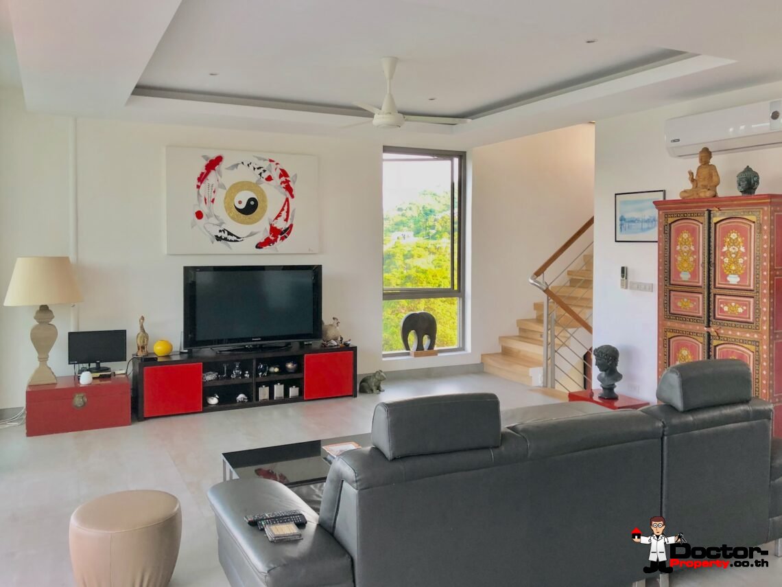 4 Bedroom Sea View Pool Villa in Bo Phut, Koh Samui – For Sale