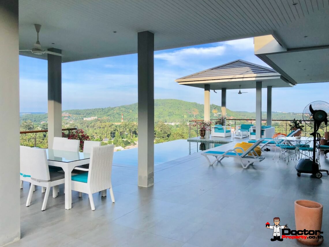 4 Bedroom Sea View Pool Villa in Bo Phut, Koh Samui – For Sale