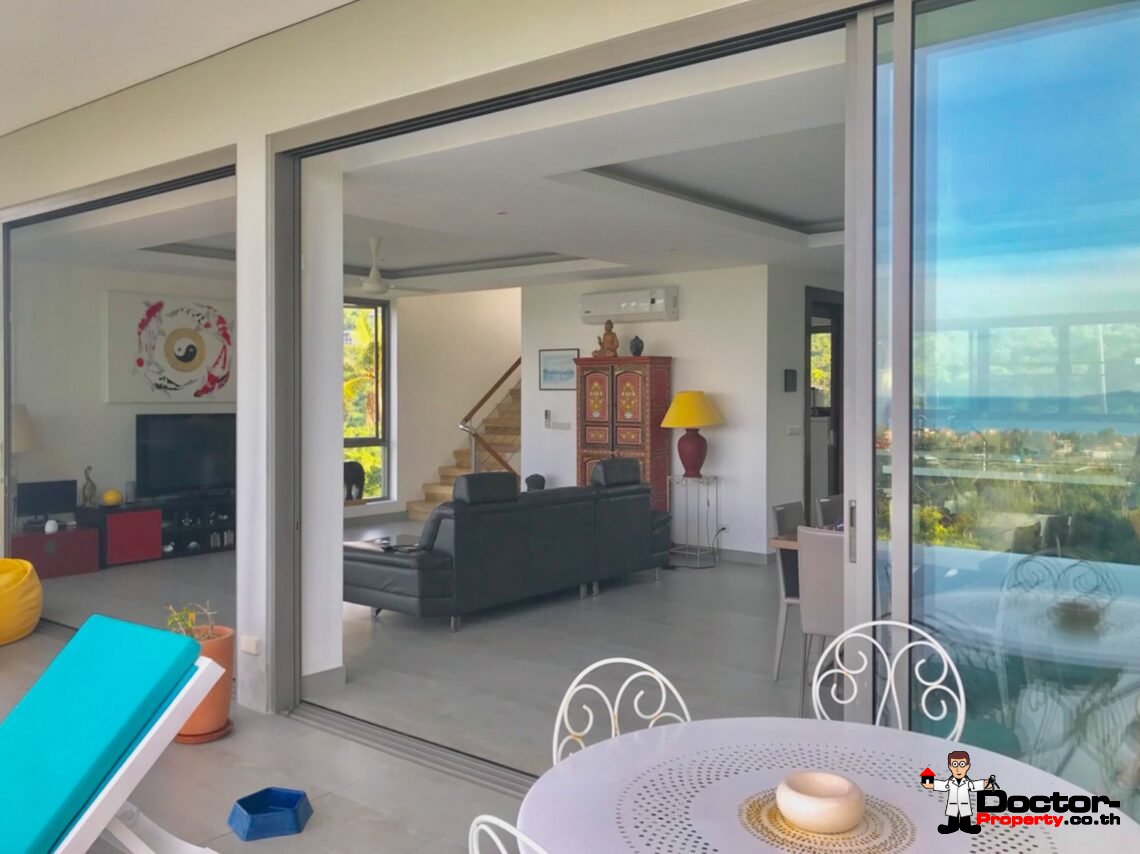 4 Bedroom Sea View Pool Villa in Bo Phut, Koh Samui – For Sale