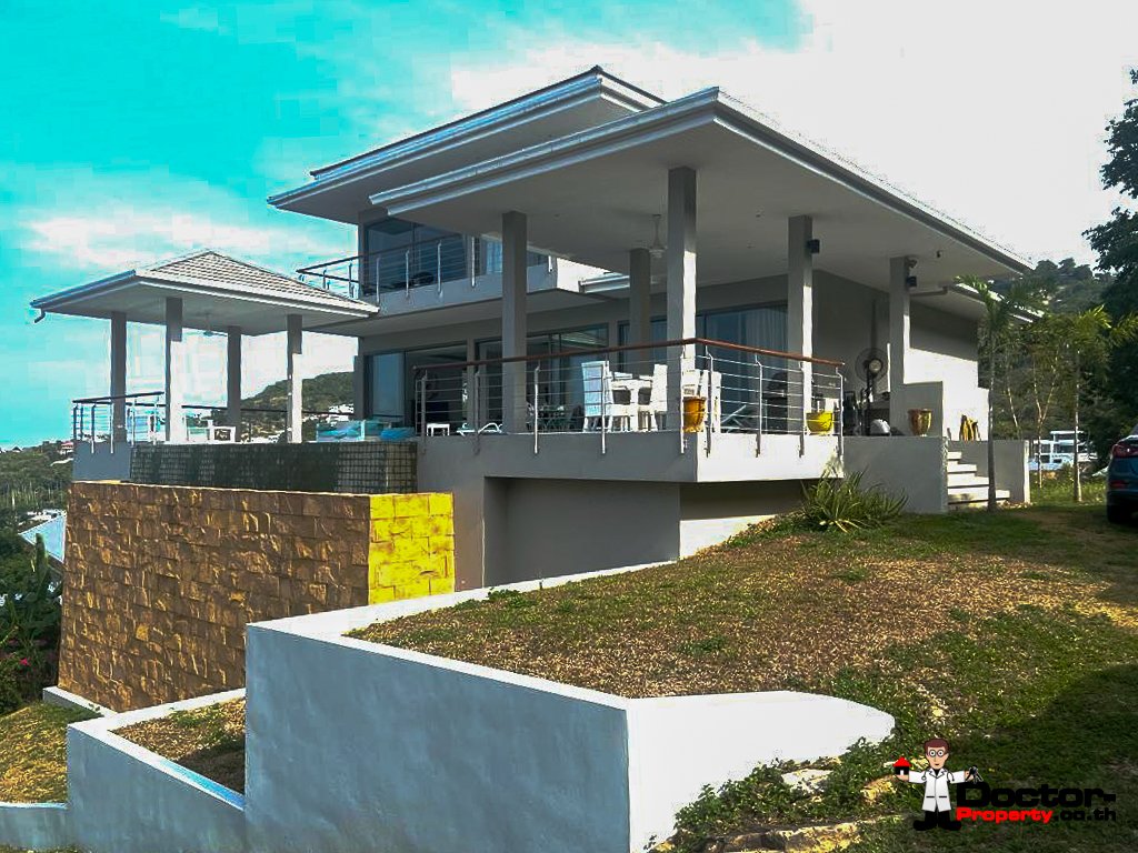 4 Bedroom Sea View Pool Villa in Bo Phut, Koh Samui – For Sale