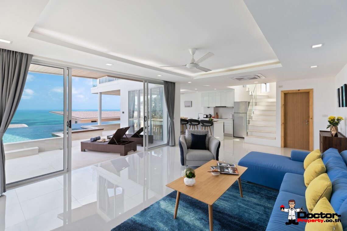 4 Bedroom Pool Villa with Sea View, Chaweng Noi, Koh Samui – For Sale