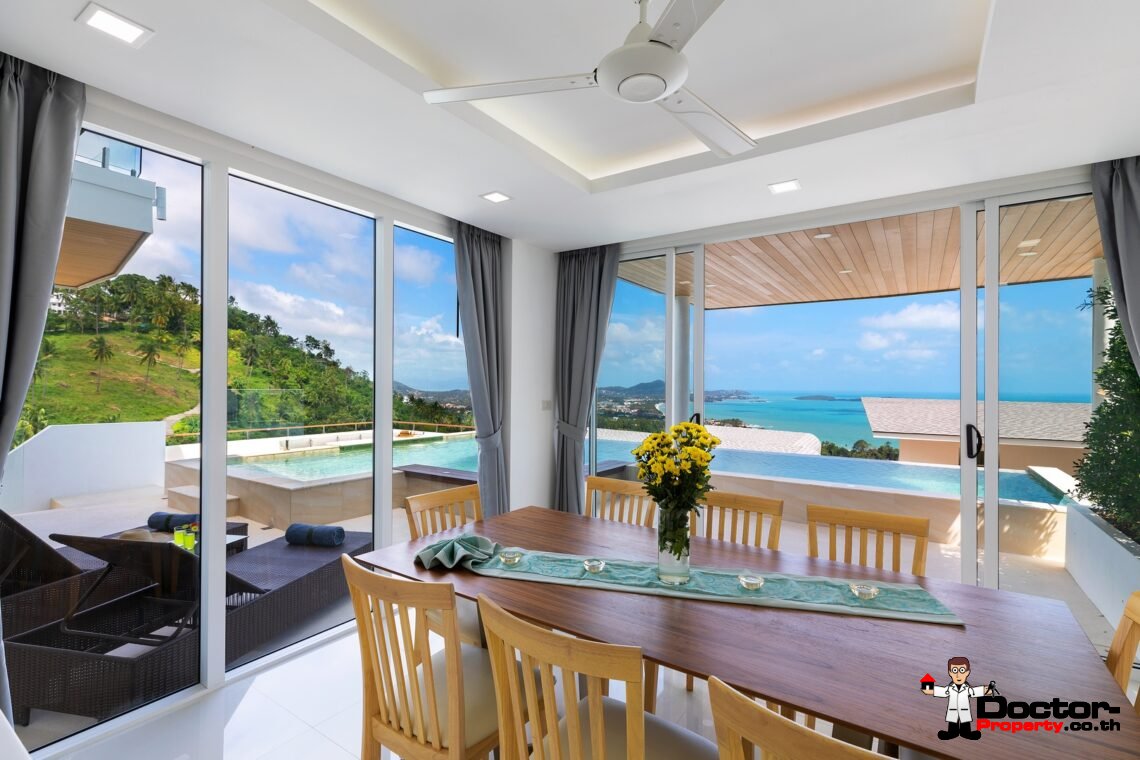 4 Bedroom Pool Villa with Sea View, Chaweng Noi, Koh Samui – For Sale