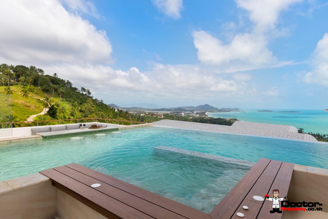 4 Bedroom Pool Villa with Sea View, Chaweng Noi, Koh Samui – For Sale