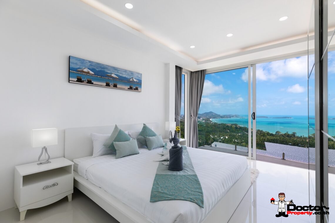 4 Bedroom Pool Villa with Sea View, Chaweng Noi, Koh Samui – For Sale