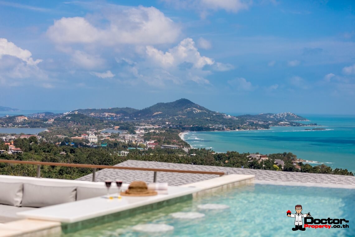 4 Bedroom Pool Villa with Sea View, Chaweng Noi, Koh Samui – For Sale