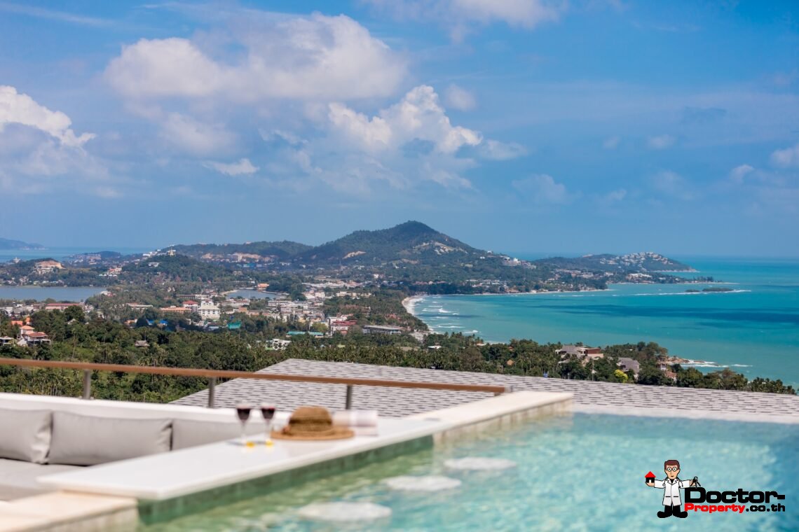 4 Bedroom Pool Villa with Sea View, Chaweng Noi, Koh Samui – For Sale