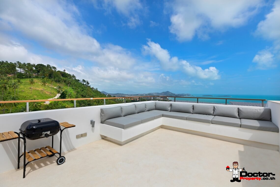4 Bedroom Pool Villa with Sea View, Chaweng Noi, Koh Samui – For Sale