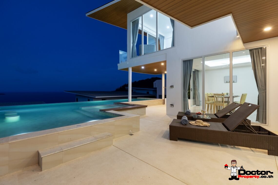 4 Bedroom Pool Villa with Sea View, Chaweng Noi, Koh Samui – For Sale