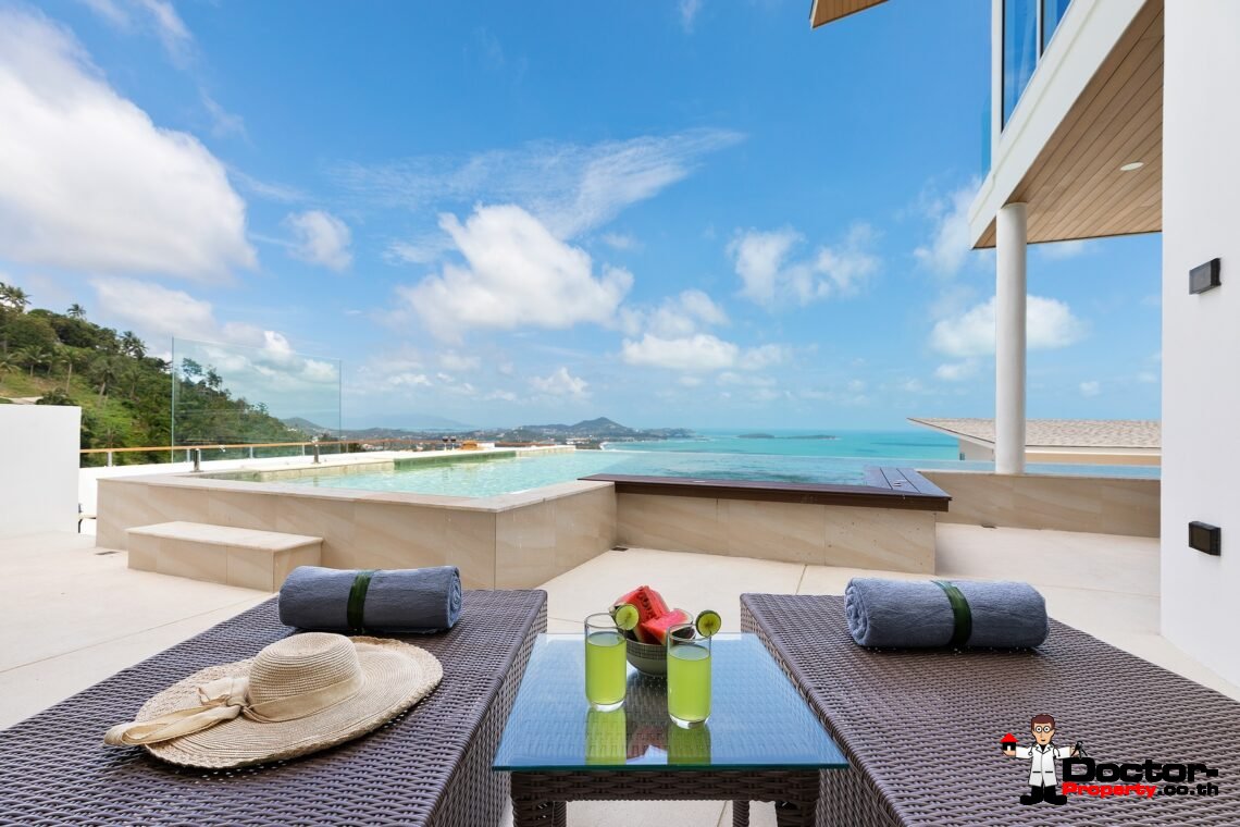 4 Bedroom Pool Villa with Sea View, Chaweng Noi, Koh Samui – For Sale