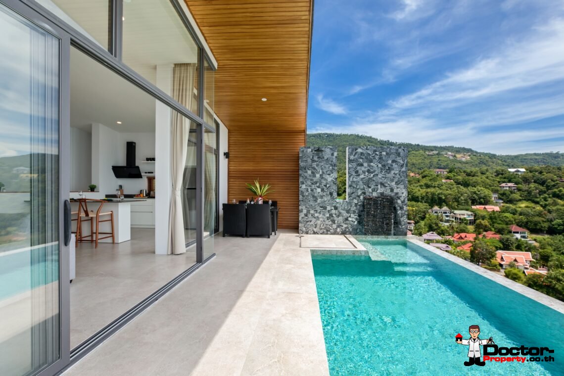 Modern 2 Bedroom Sea View Villa in Mae Nam, Koh Samui – For Sale