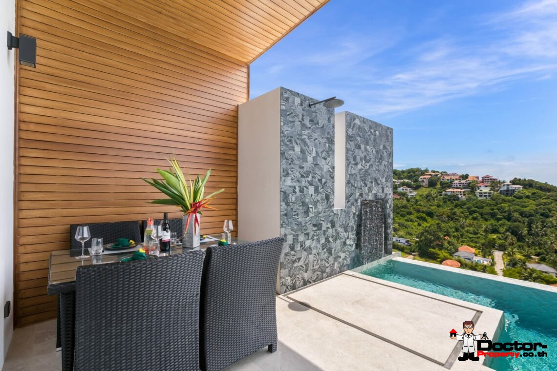 Modern 2 Bedroom Sea View Villa in Mae Nam, Koh Samui – For Sale