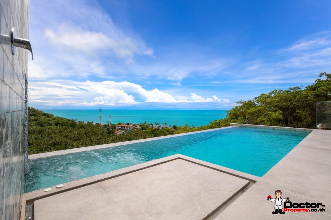 Modern 2 Bedroom Sea View Villa in Mae Nam, Koh Samui – For Sale