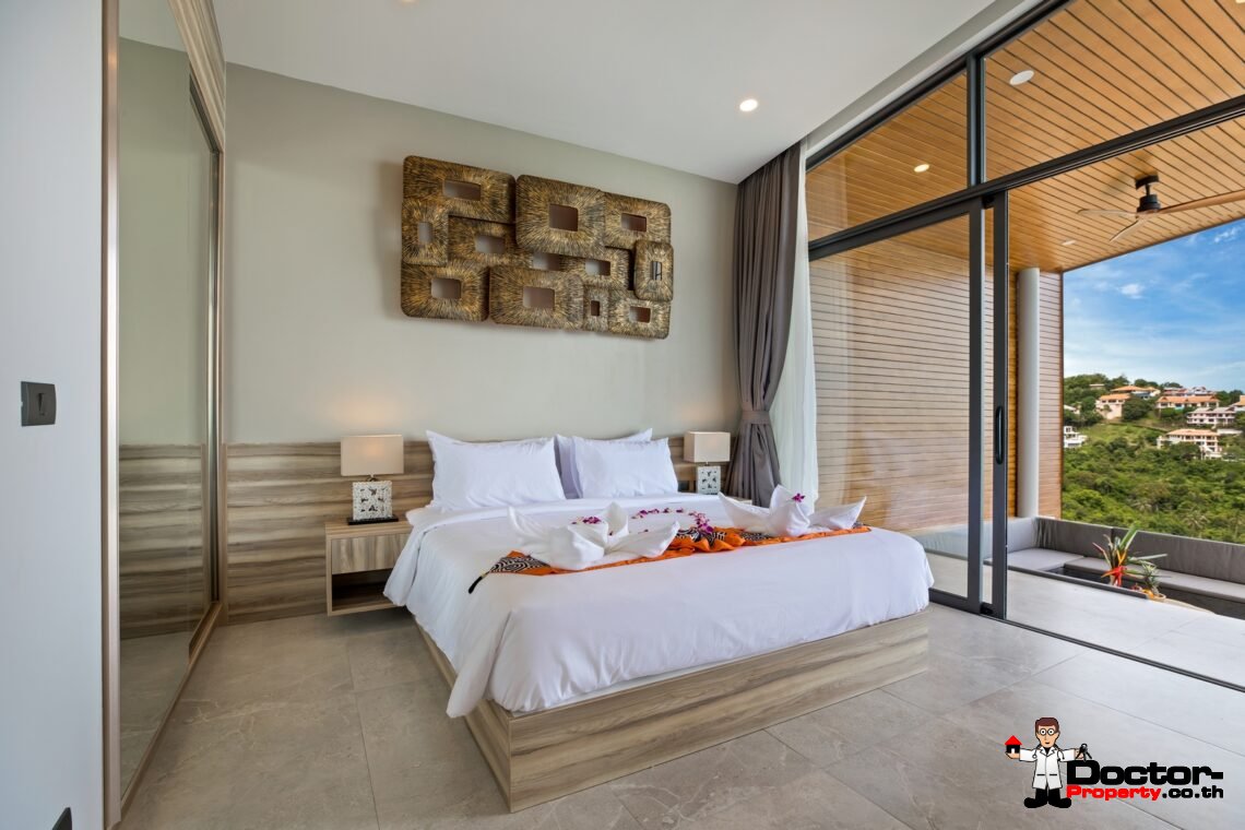 Modern 2 Bedroom Sea View Villa in Mae Nam, Koh Samui – For Sale