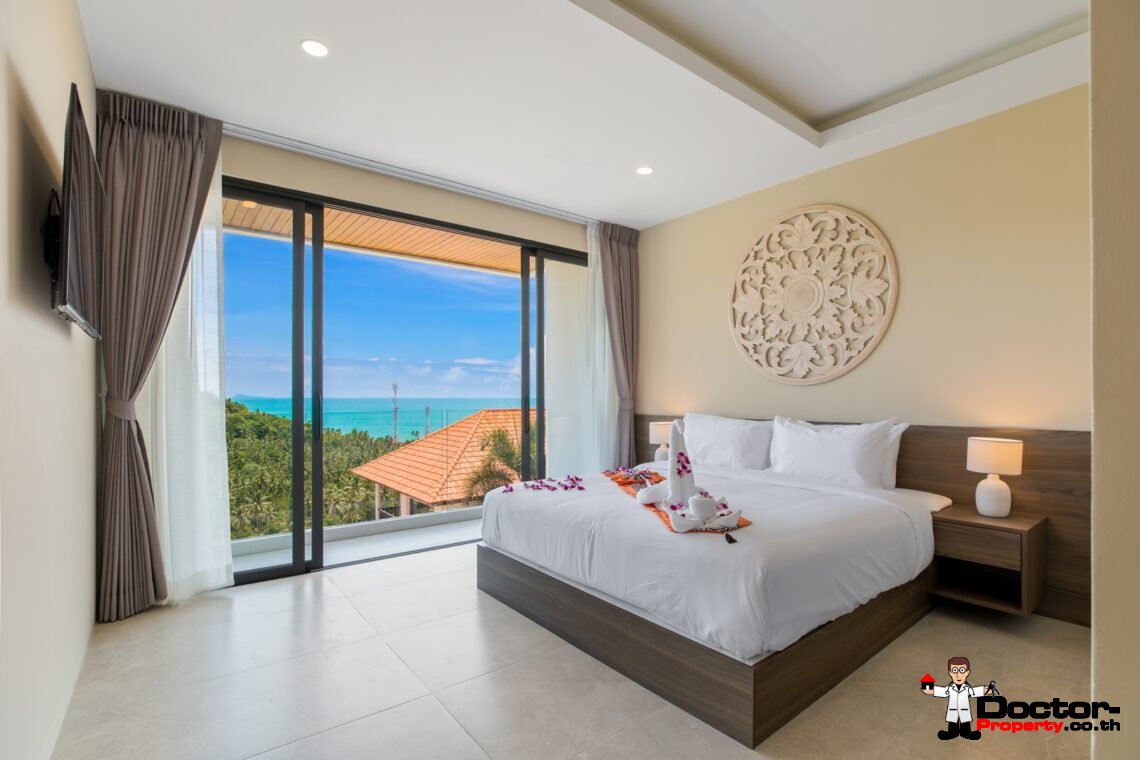 Modern 2 Bedroom Sea View Villa in Mae Nam, Koh Samui – For Sale
