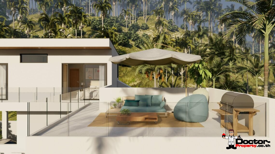 New 3 Bedroom Garden Villa in Bophut, Koh Samui – For Sale