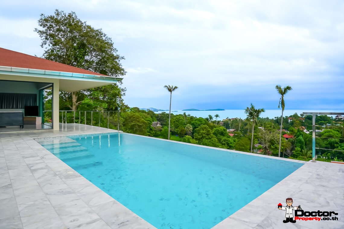 3 Bedroom Seaview Villa with Easy Access – Chaweng Noi, Koh Samui – For Sale