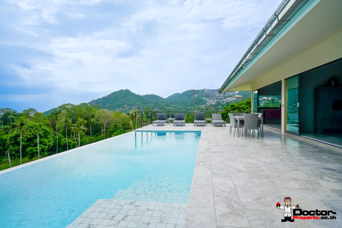 3 Bedroom Seaview Villa with Easy Access – Chaweng Noi, Koh Samui – For Sale