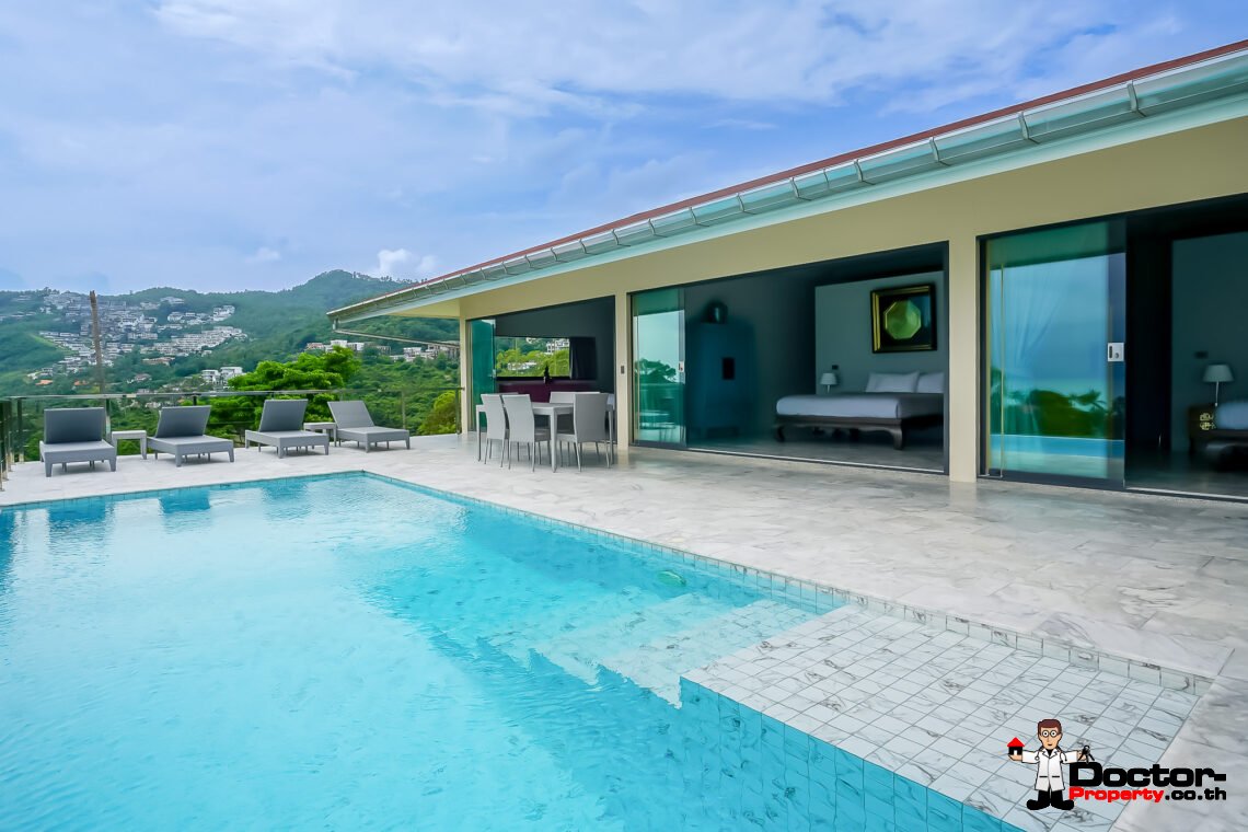 3 Bedroom Seaview Villa with Easy Access – Chaweng Noi, Koh Samui – For Sale