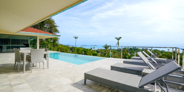 3 Bedroom Seaview Villa with Easy Access – Chaweng Noi, Koh Samui – For Sale