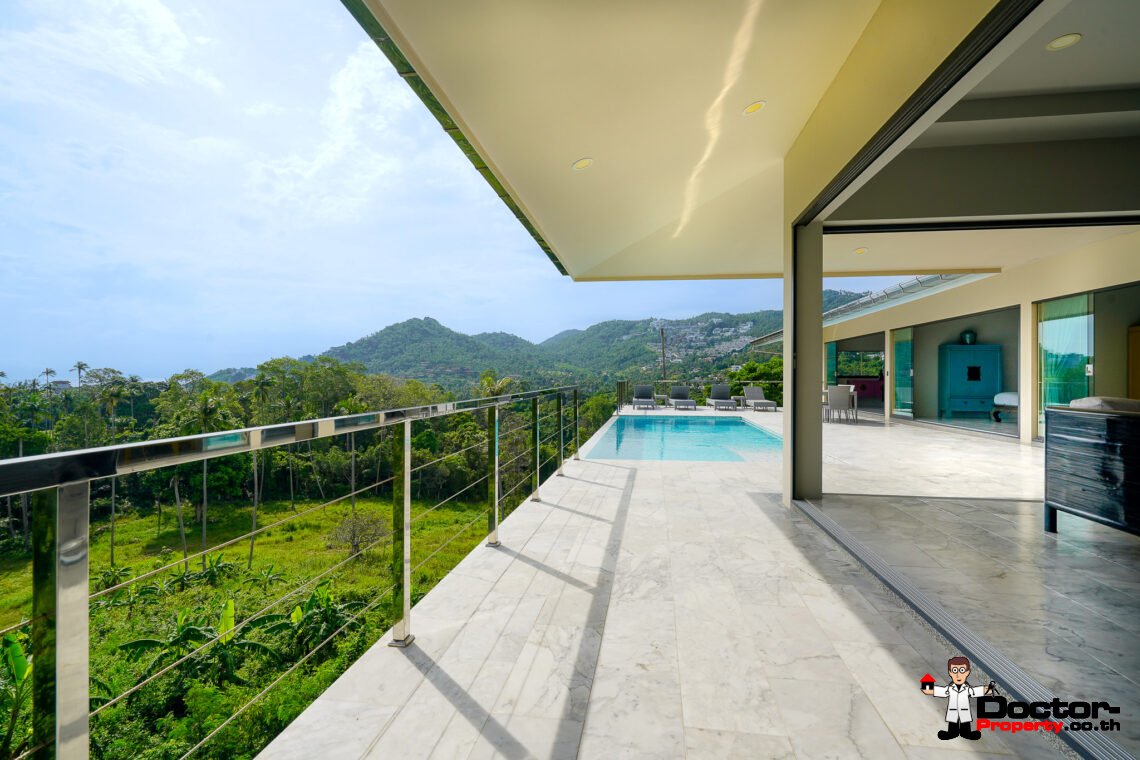 3 Bedroom Seaview Villa with Easy Access – Chaweng Noi, Koh Samui – For Sale