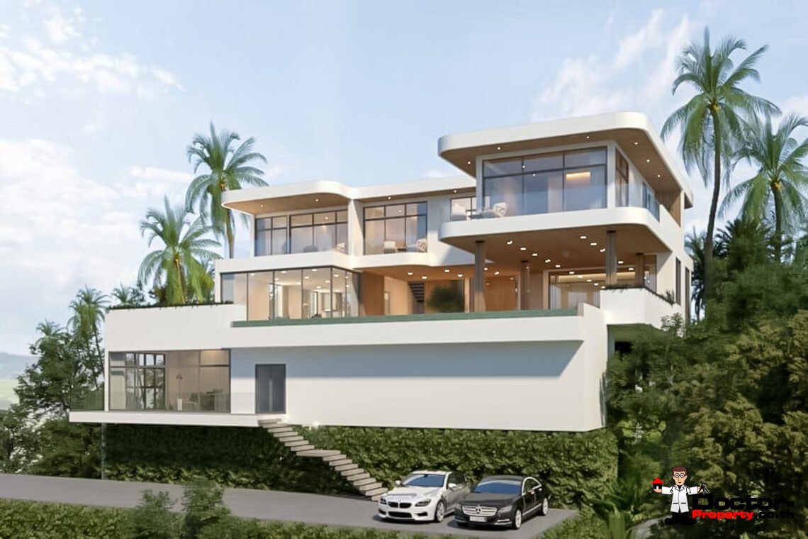 New Luxury 4 Bedroom Stunning Sea View in Bophut, Koh Samui – For Sale