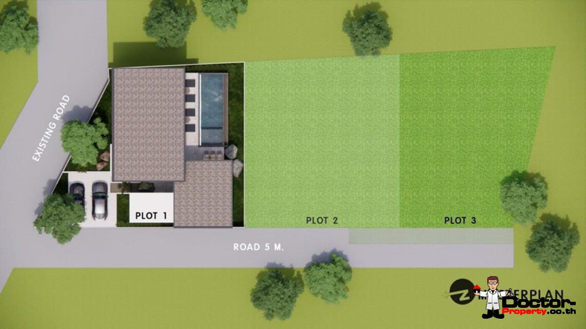 New Luxury 3 Bedroom Sea View Villa in Chaweng, Koh Samui – For Sale