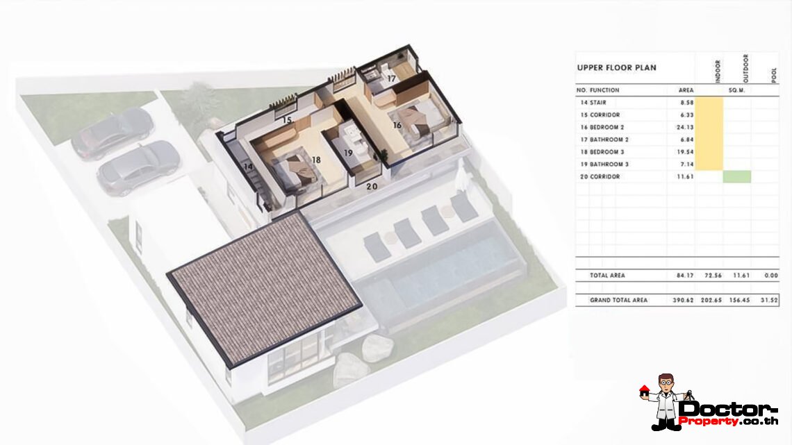 New Luxury 3 Bedroom Sea View Villa in Chaweng, Koh Samui – For Sale