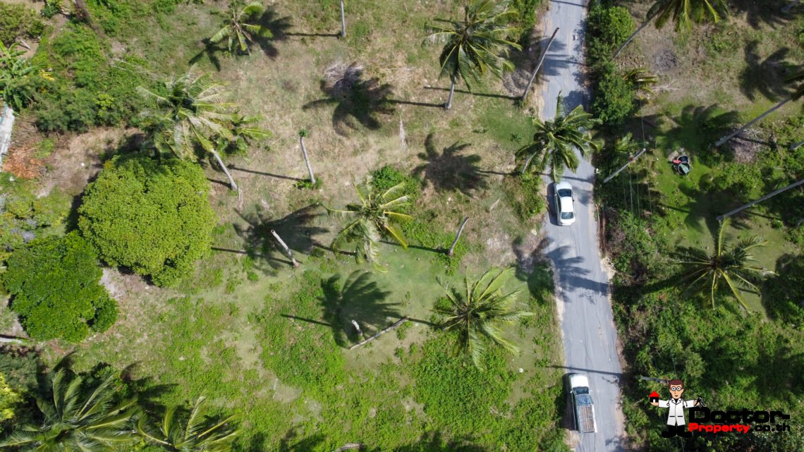 1,240 Sqm land,  next to the beach in Hua Thanon, Koh Samui – For Sale