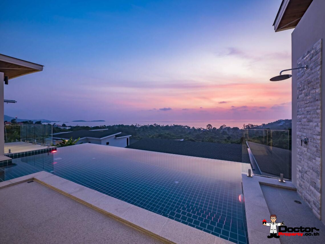 4 Bedroom Pool Villa with Seaview in Chaweng Noi – For Sale