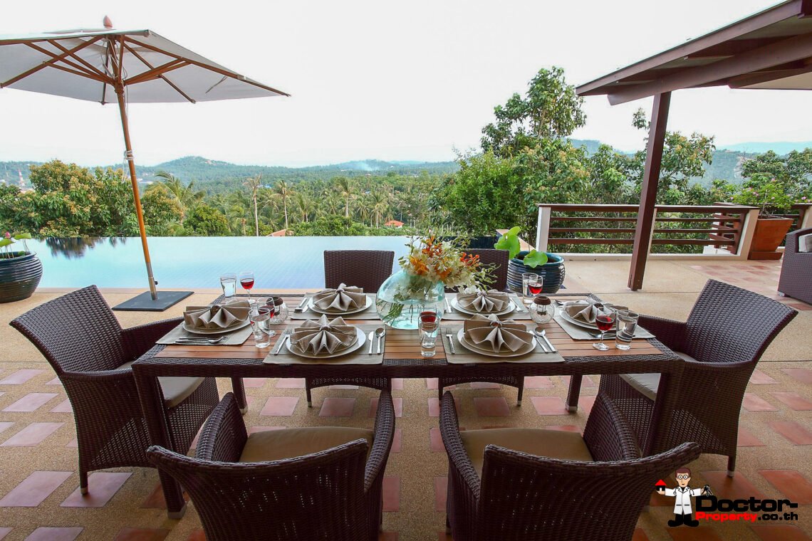 Luxurious 5 Bedroom Villa with Stunning Sea View in Cheong Mon, Koh Samui – For Sale