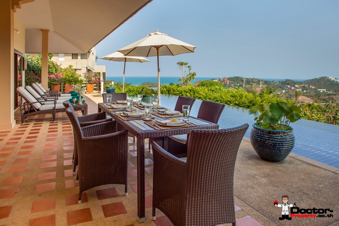 Luxurious 5 Bedroom Villa with Stunning Sea View in Cheong Mon, Koh Samui – For Sale