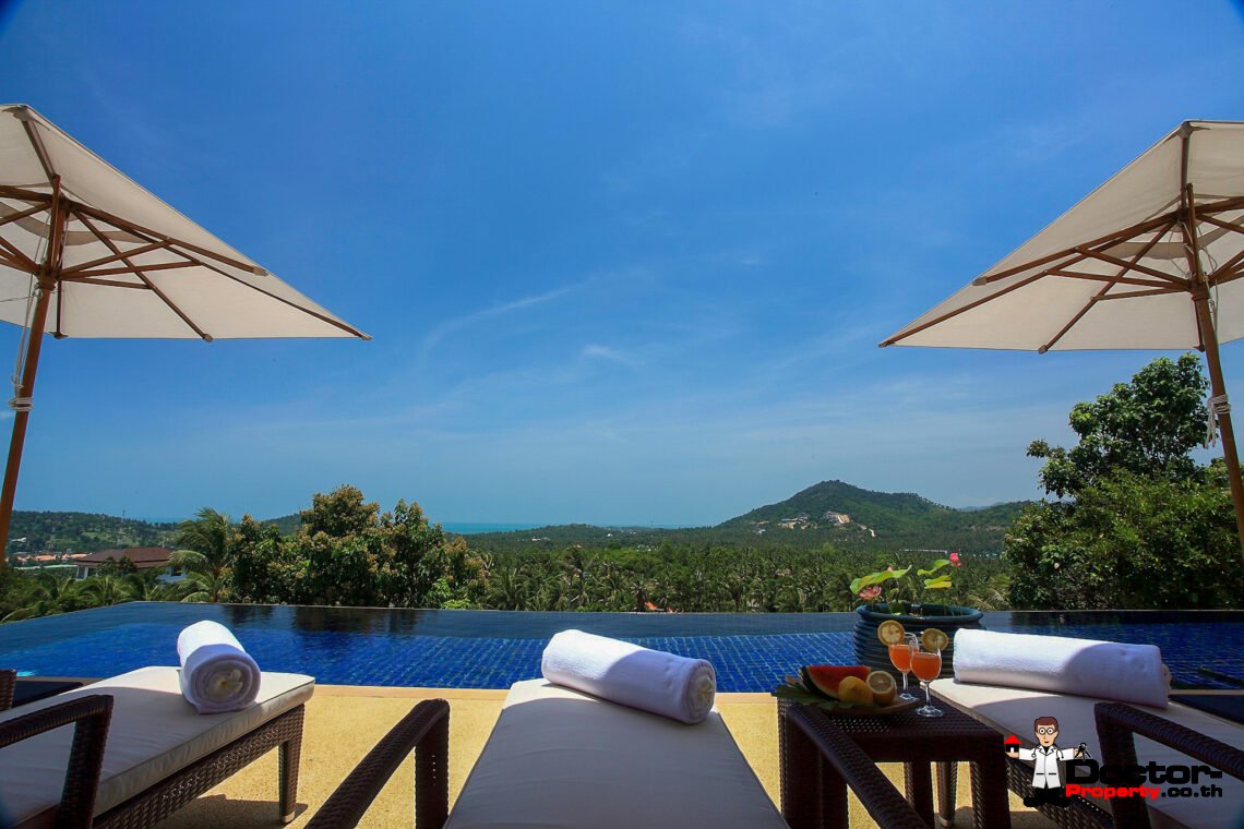 Luxurious 5 Bedroom Villa with Stunning Sea View in Cheong Mon, Koh Samui – For Sale