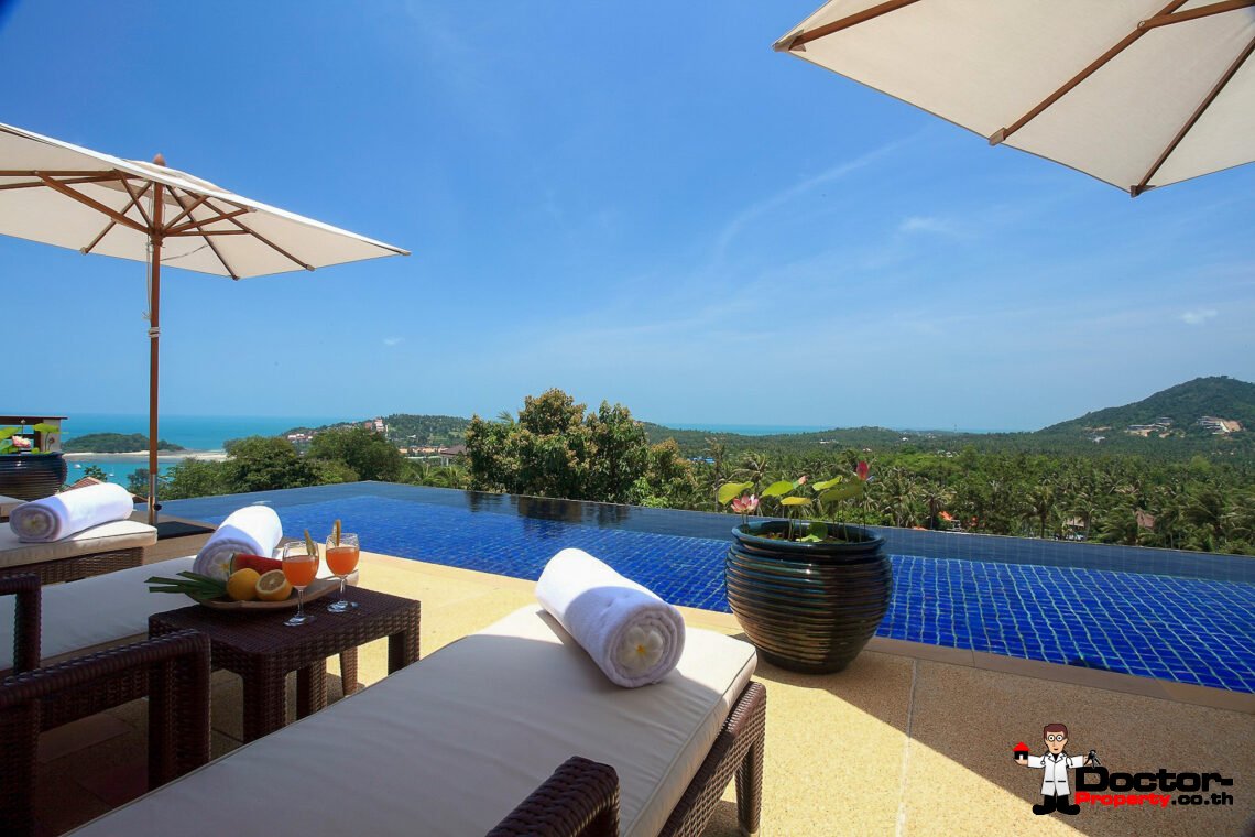 Luxurious 5 Bedroom Villa with Stunning Sea View in Cheong Mon, Koh Samui – For Sale