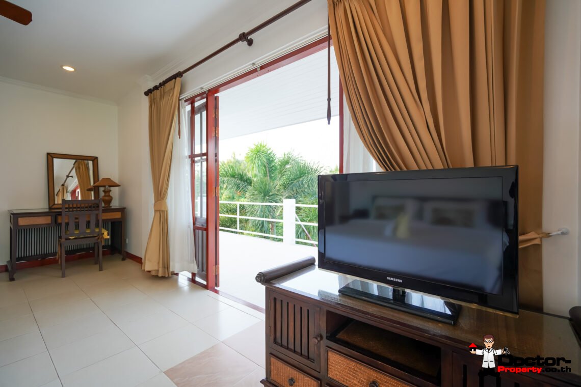 4 Bedroom Thai Style Pool Villa with Partial Sea View in Plai Laem  – For Sale