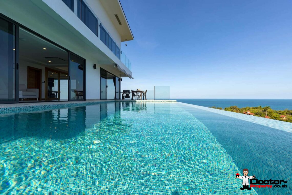 Modern 4 Bedroom Sea View Villa in Lamai, Koh Samui – For Sale