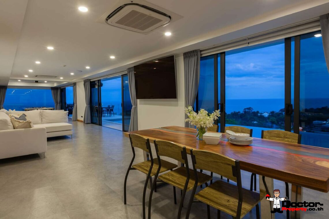 Modern 4 Bedroom Sea View Villa in Lamai, Koh Samui – For Sale