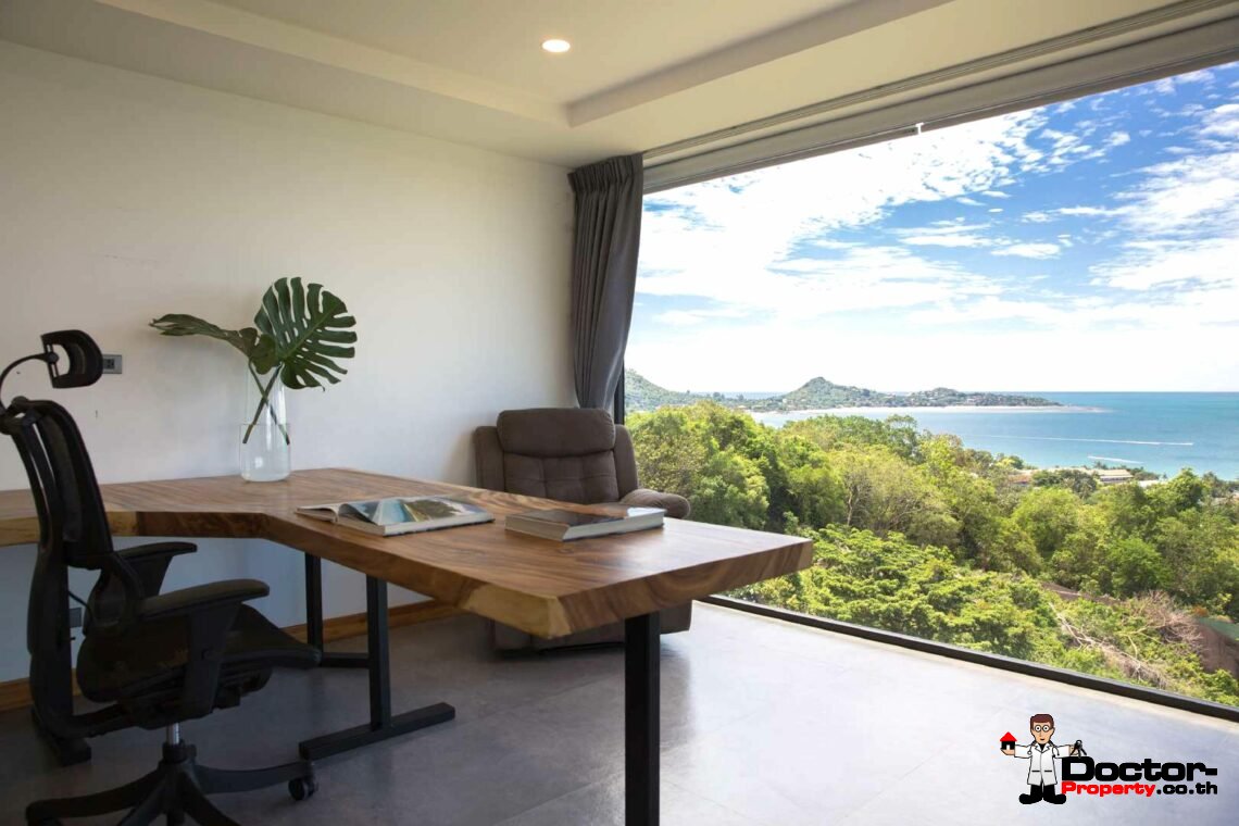 Modern 4 Bedroom Sea View Villa in Lamai, Koh Samui – For Sale