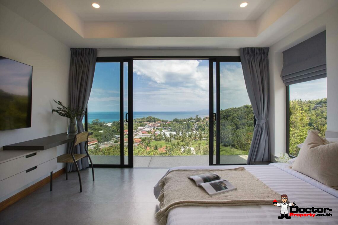 Modern 4 Bedroom Sea View Villa in Lamai, Koh Samui – For Sale