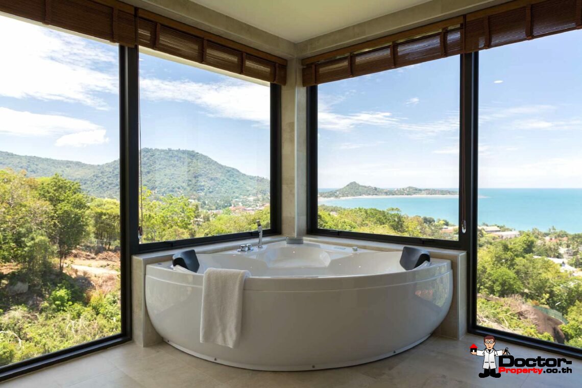 Modern 4 Bedroom Sea View Villa in Lamai, Koh Samui – For Sale