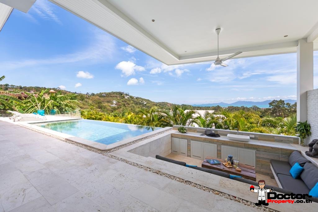 3 bedroom seaview pool villa in Boput, Koh Samui – For Sale
