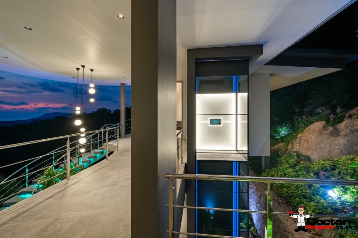 Modern Luxury Villa with Exhilarating Panorama in Na Mueang, Koh Samui – For Sale