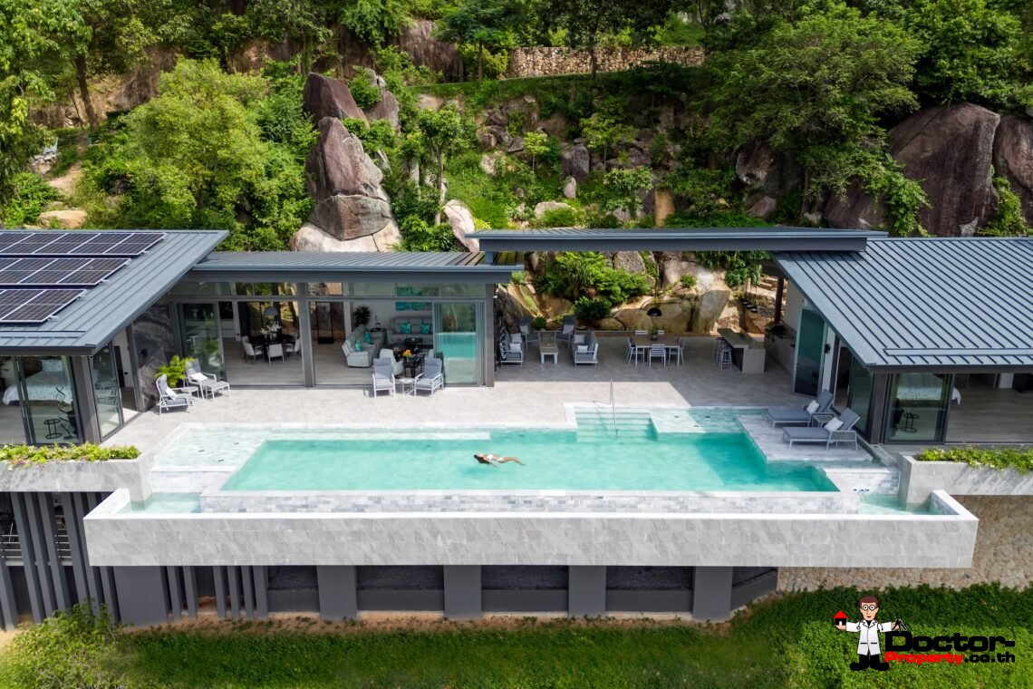 Modern Luxury Villa with Exhilarating Panorama in Na Mueang, Koh Samui – For Sale